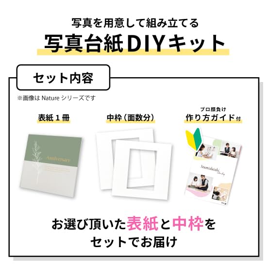 Amazon | izumidaishi デザイン写真台紙 STD-UV02 (2面, ｸﾞﾚｰ, 手札(L